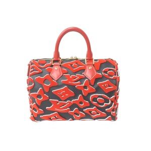 LOUIS VUITTON Urs Fischer handbag Speedy Bandouliere red